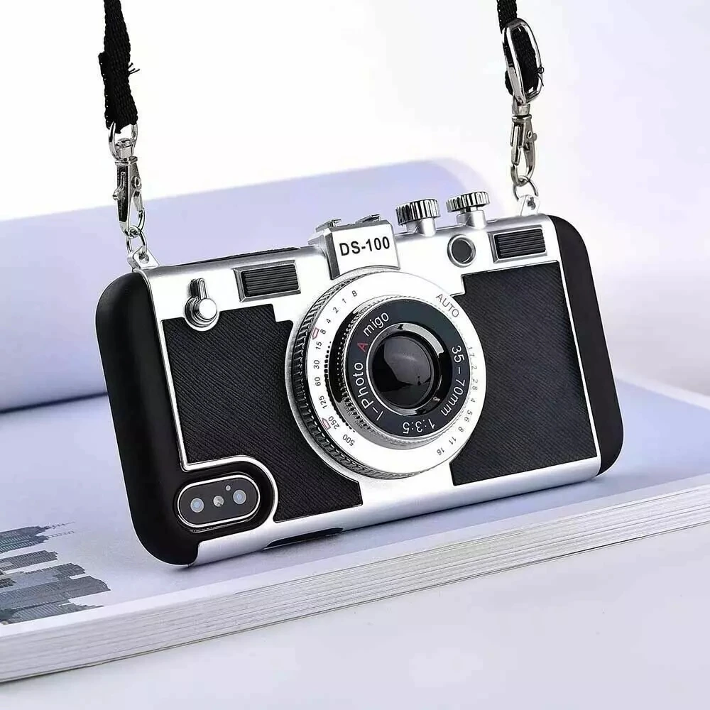 Phone Accessories Online - Étui Design d'appareil photo rétro 3D