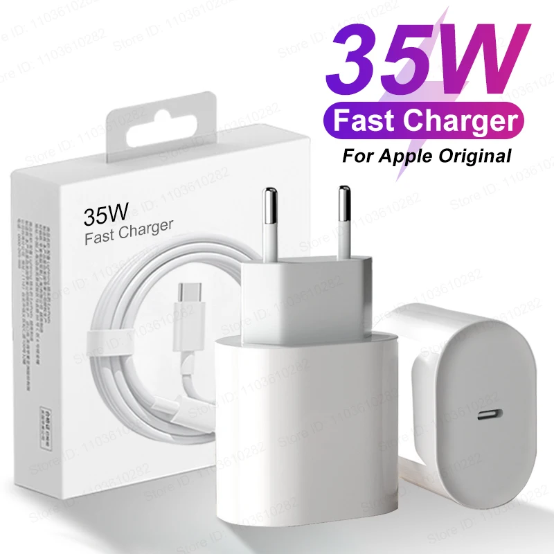 Phone Accessories Online - Chargeur rapide USB-C 35W d'origine Apple