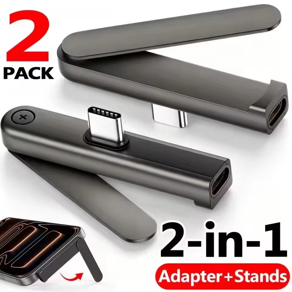 Desk Phone Stand - 2/1PCS Adaptateur Pliable USB C vers