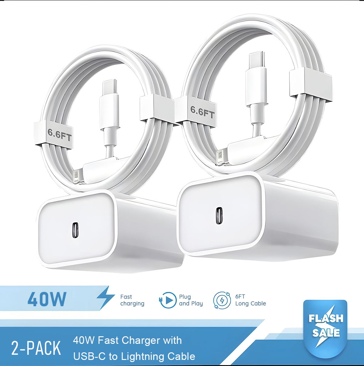 Phone Accessories Online - Ensemble de 2 à 4 chargeurs